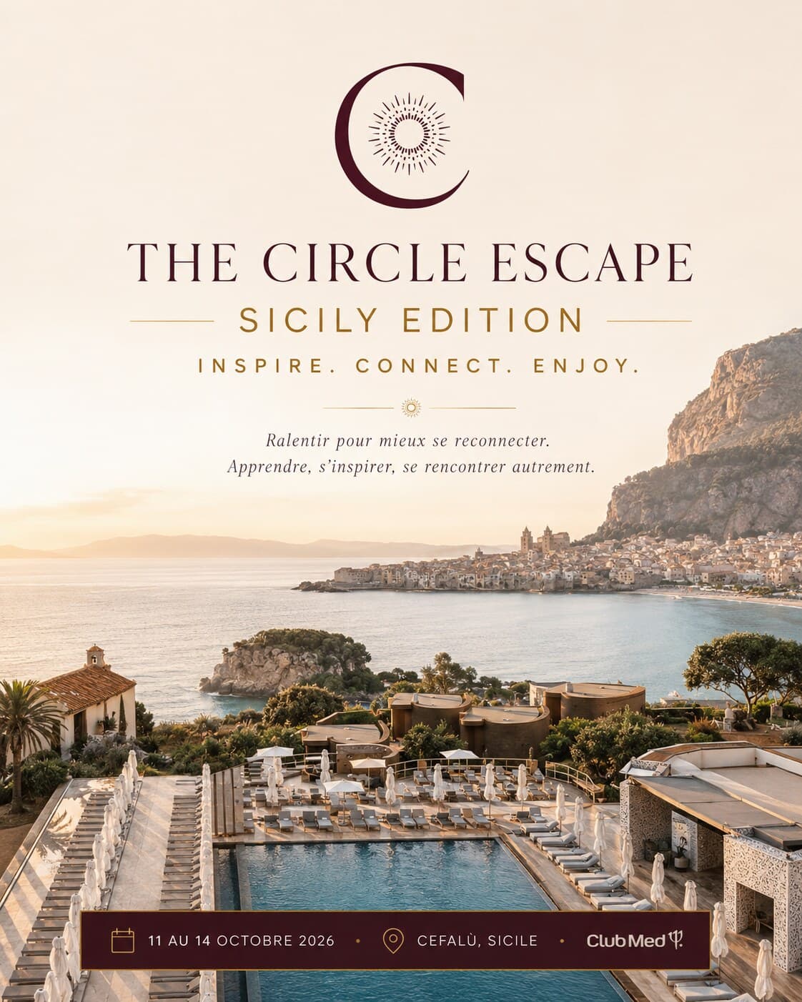 The Circle Escape — Sicily Edition, du 11 au 14 octobre 2026 au Club Med de Cefalù